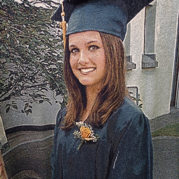 GRADUATION Tapestry of Beautiful Girl 56"×49" - Picture 2 of 6